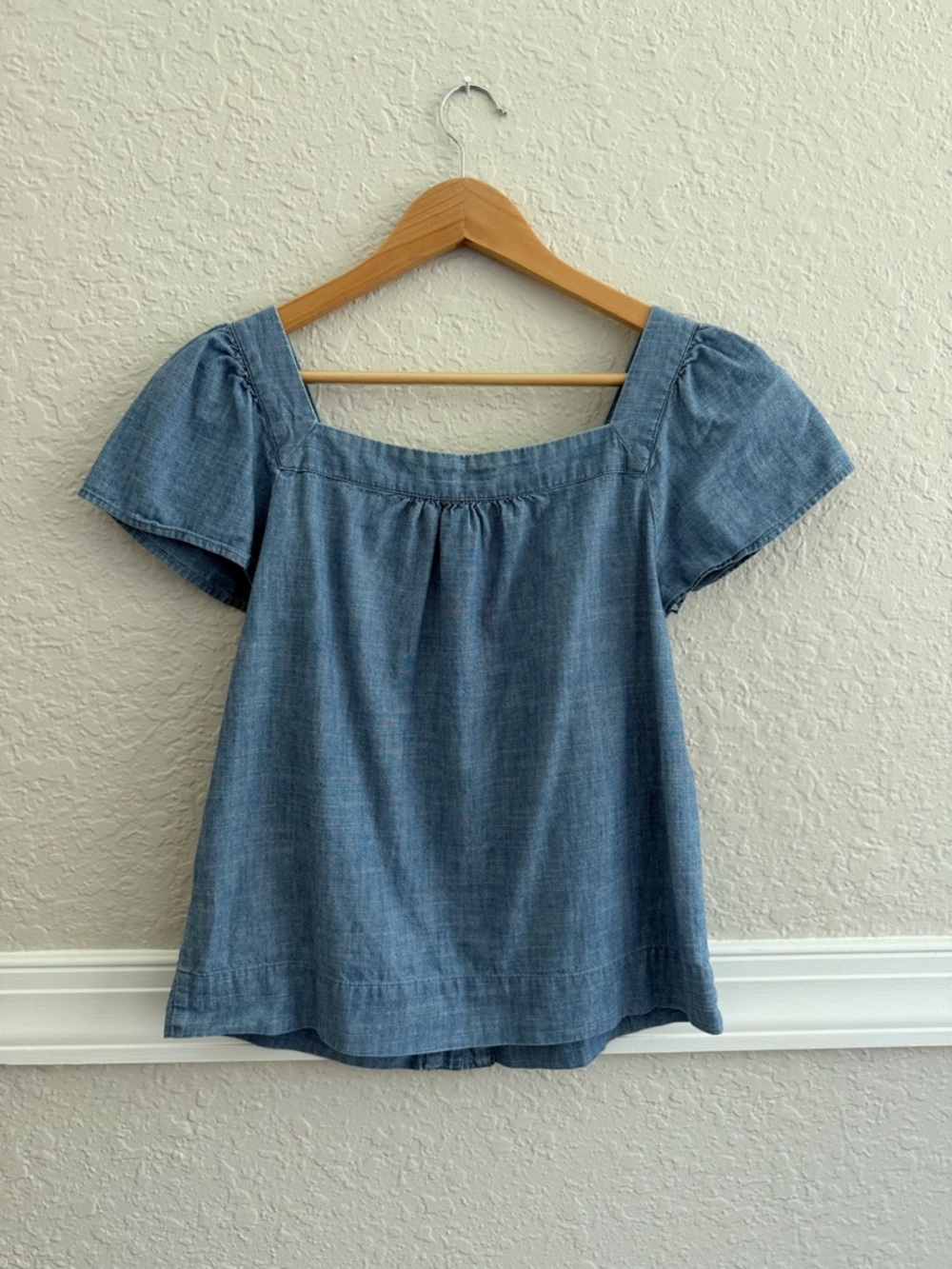J.Crew 100% Cotton Chambray Top – Size XXS - Picture 2 of 6